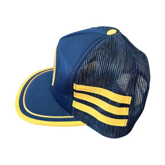 VINTAGE 80s Brotherhood Locomotive Engineers Trucker Net Cap - Picture 3 of 7